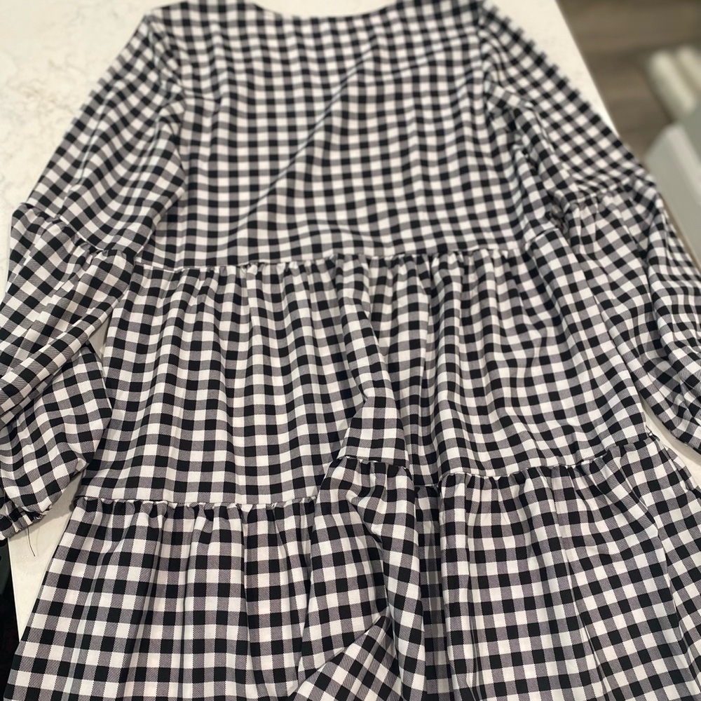 Dress black and white checkered size S